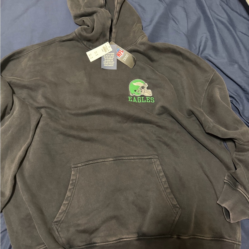 Abercrombie & Fitch Black Hoodie with Green Logo